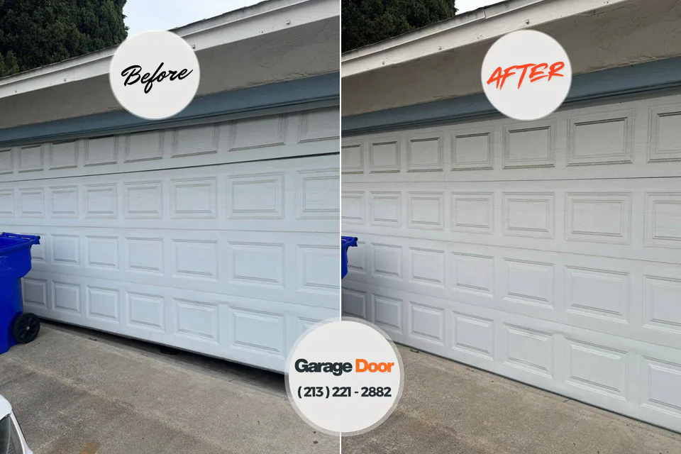 Before and after: garage door repair Woodland Heights, PA